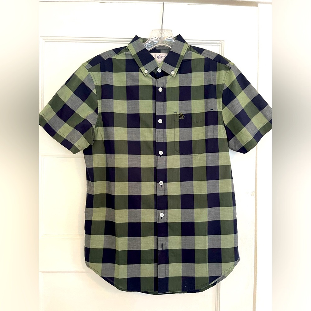 Men's Original Penguin Short Sleeve Button-Down Shirt - Size Small